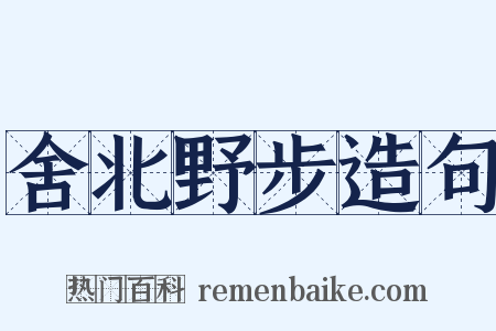 舍北野步造句是什么意思的图片